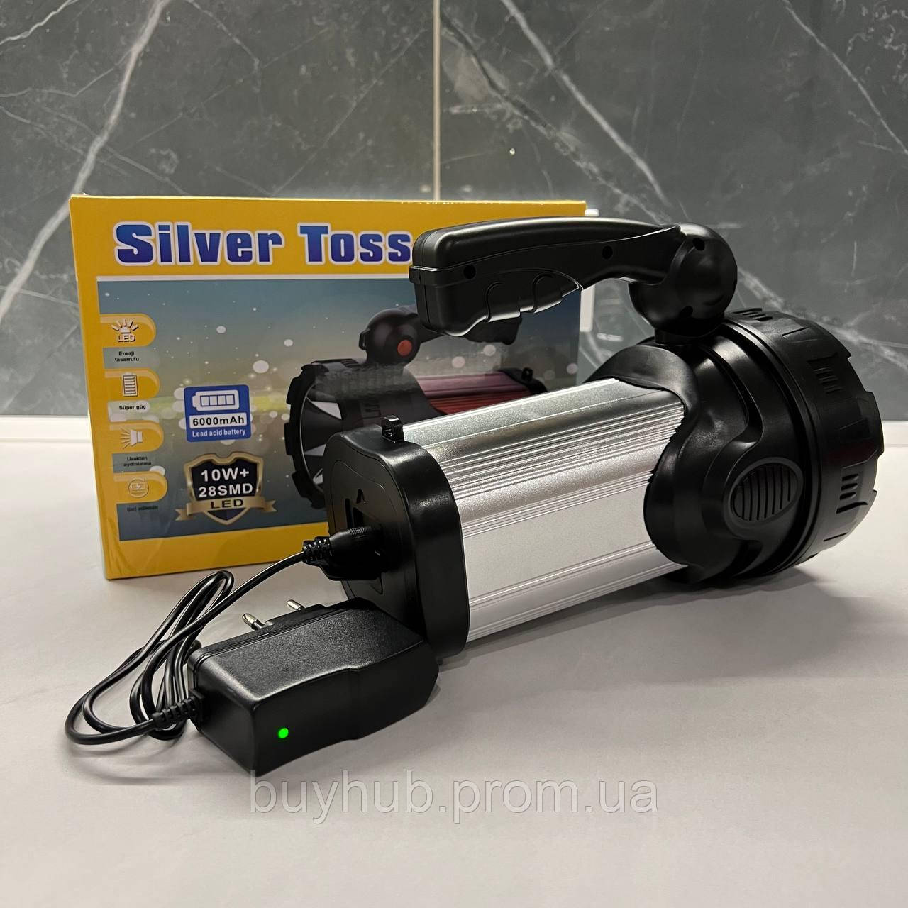 Ліхтар світлодіодний прожектор акумуляторний Silver Toss ST-6688 6000mah, лід світильник 10W+28 SDM LED