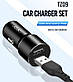 Зарядний пристрій XO 2хUSB 2.4A + кабель USB - Lightning TZ09 Black, фото 6