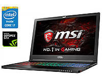 Игр.ноутбук MSI 6RF Stealth Pro/15.6"/Core i7 4 ядра 2.6GHz/16GB DDR4/256GB SSD+1TB HDD/GeForce GTX 1060/Win10