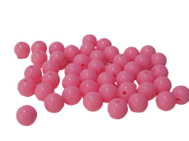 Намистини Finding Куля круглі глянсовий Рожеві 10 мм діаметр Ціна за 1 штук