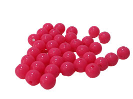 Намистини Finding Куля круглі глянсовий Темно-рожеві 10 мм діаметр Ціна за 1 штук