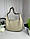 Сумка жіноча Fendi Hobo бежева wb007, фото 3