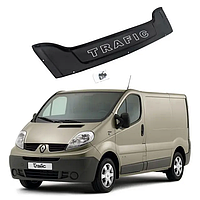 Дефлектор капота на Renault Trafiс II 2001-2014 короткая широкая. Мухобойка на Renault Trafiс