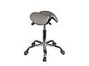 Ортопедичний стілець-сідло для майстра з розділеним сидінням Білий мод. 4008, фото 5
