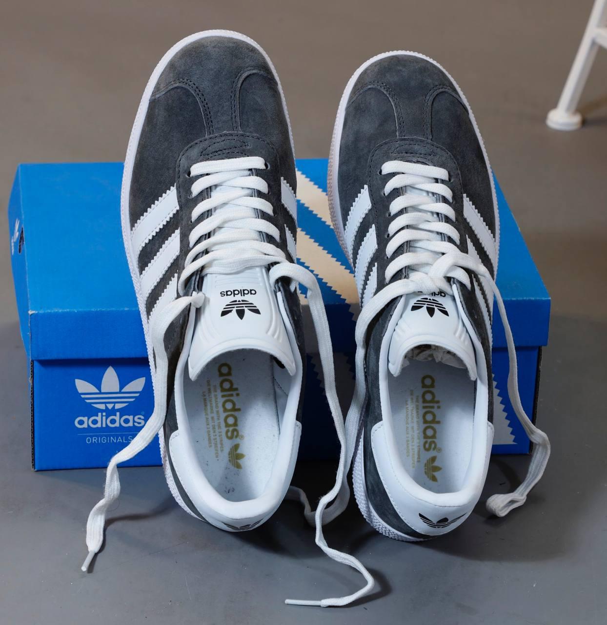 Adidas gazelle grey and red mens online