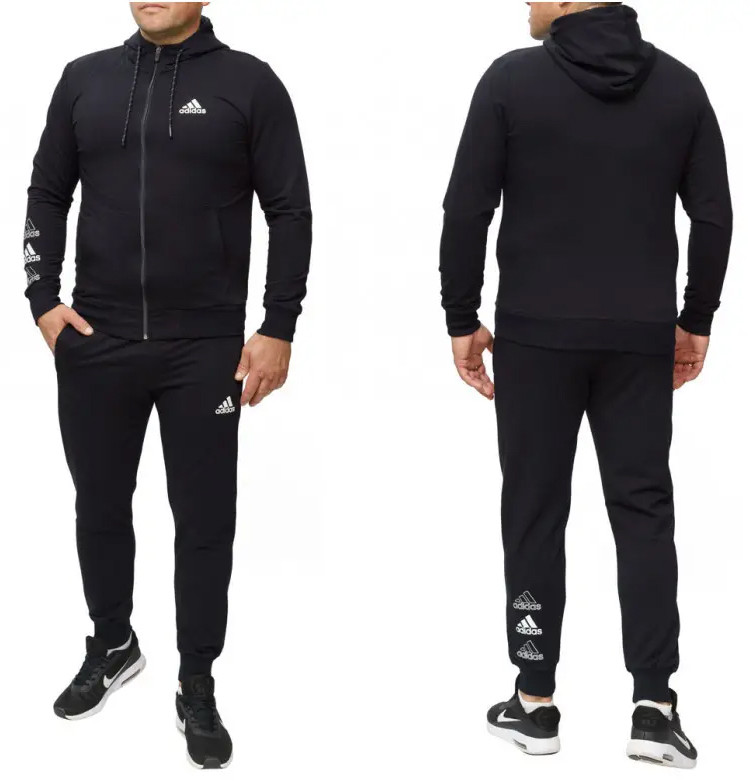 Чоловічий спортивний трикотажний костюм Adidas (3326-2), осінній весняний, Синій. Чоловічий одяг, фото 1