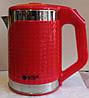 Чайник електричний на 2.2 л Витек 2000 ват Вт-3118 червоний, фото 2