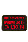 Шеврон "Ми і без світла бачимо що ви г*ндони"