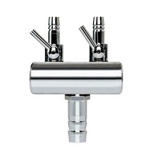 Розподільник повітря SunSun на 2 виходи (вихід 4 мм, підключення 8 мм), нерж. сталь для ставка, водойми, озера, узв