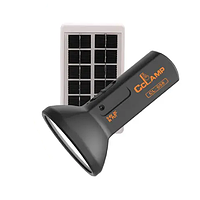 Фонарь аккумуляторный CClamp CL-058, солнечная панель (t8142-1)