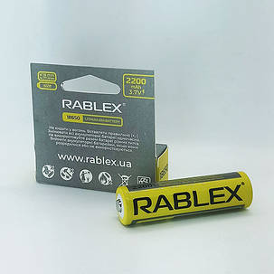 Акумулятор Rablex Li-Ion 18650 3.7V 2200mAh для ліхтариків, фото 3