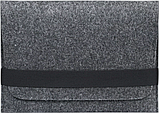 Повстяний чохол для ноутбука MacBook Air Pro 13" GM15 New горизонтальний конверт папка для макбук темно-сірий, фото 2