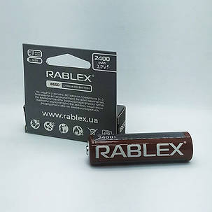 Акумулятор Rablex Li-Ion 18650 3.7V 2400mAh для ліхтариків, фото 3