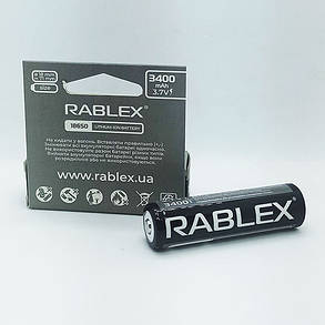 Акумулятор Rablex Li-Ion 18650 3.7V 3400mAh для ліхтариків, фото 3