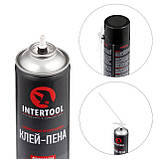Клей-піна монтажна, всесезонна, 750мл / 1000г., 14 м.кв.+, трубочка INTERTOOL FS-2010, фото 3