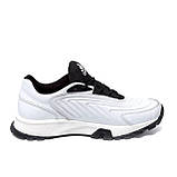 Осінні весняні чоловічі шкіряні кросівки Adidas Ozelia (Адідас) білі спортивні з натуральної шкіри *А-04біл*, фото 2