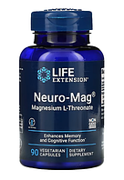 Магній L-треонат, Neuro-Mag, Life Extension, 90 капсул у рослинній оболонці