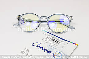 Круглі комп'ютерні окуляри Divel Italia Chroma для зору або нульовки з італійськими лінзами, фото 2