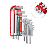 Набір ключів Г-подібних шестигранних 9 од., 1.5-10 мм, S2, PROF INTERTOOL HT-1801, фото 2