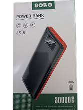 Зовнішній акумулятор (power bank) 30000mAh (9600mAh) Boro JS-8