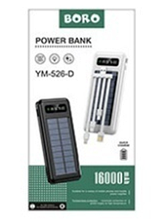 Зовнішній акумулятор (power bank) 50000 mAh (16000 mAh) Boro YM-526-D