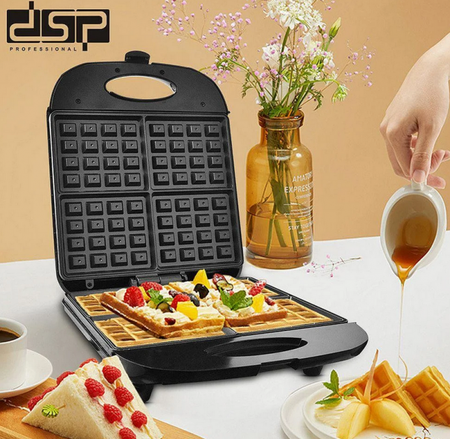 Вафельниця з антипригарним покриттям DSP KC-1160 1400 Вт, фото 1