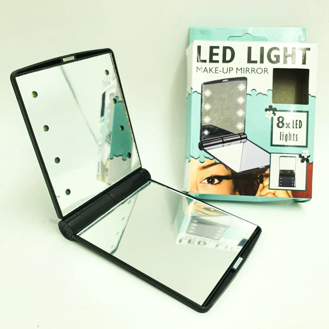 Мінідзеркало з підсвіткою 8 Led