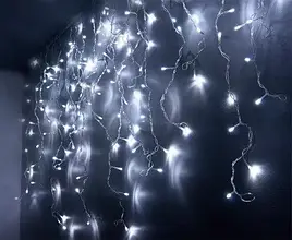 Xmas гірлянда LED 150 3.3 Line Short curtain (Сосульки/Бахрома) W-1 Біла 10M*1,5M Ул.+соїд.Білий