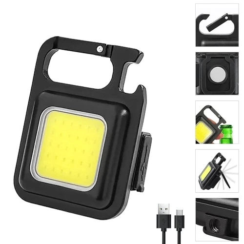 Мініліхтарик магнітний + відкривачка пластик 240-1, фото 1