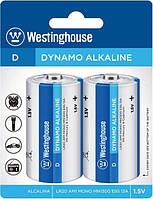 Батарейка Щелочная Westinghouse Alkaline Dynamo D/LR20 1.5 V 2 шт/уп blister