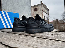 Чоловічі кросівки Adidas ZX 2K Boost Black чорні, фото 6