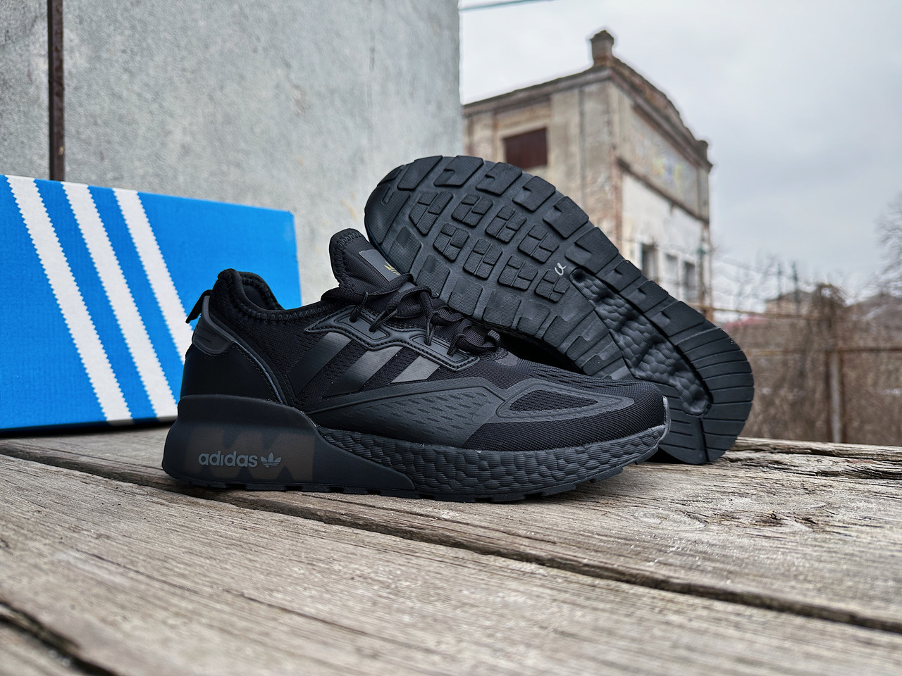 Adidas boost black on black cheap
