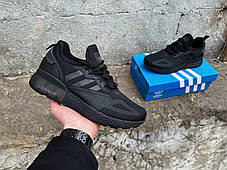 Чоловічі кросівки Adidas ZX 2K Boost Black чорні, фото 4