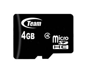 Картка пам'яті MicroSDHC 4 GB Class 4 Team (TUSDH4GCL402)