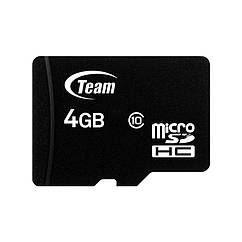 Картка пам'яті MicroSDHC 4 GB Class 10 Team (TUSDH4GCL1002)