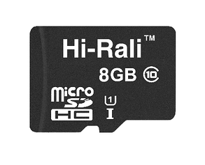 Картка пам'яті MicroSDHC 8 GB UHS-I Class 10 Hi-Rali (HI-8GBSD10U1-00)