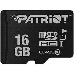 Картка пам'яті MicroSDHC 16 GB UHS-I Class 10 Patriot LX (PSF16GMDC10)
