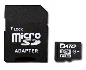 Картка пам'яті MicroSDHC 8 GB UHS-I Class 10 Dato + SD-adapter (DTTF008GUIC10)