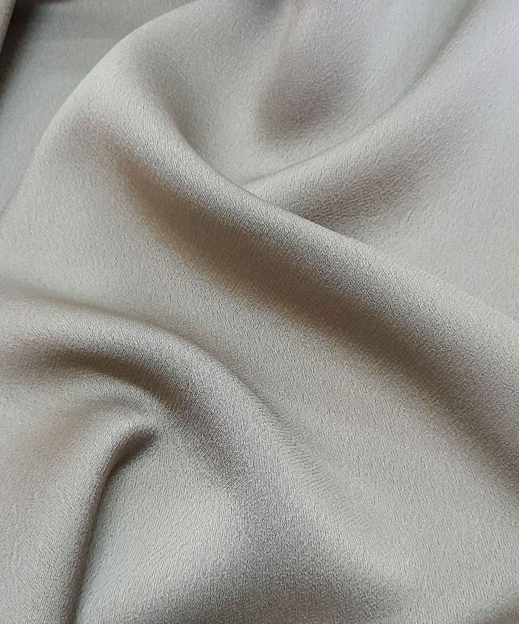 Тканина крепова атласна колір сіро-оливковий, фото 1