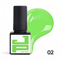 База кольорова каучукова Jerden Proff Tone Base 02 салатовий неон, 5 мл
