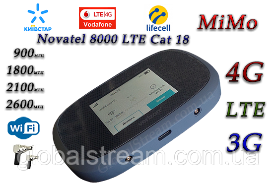 4G+3G WiFi роутер Novatel Verizon MiFi 8000 (8800) Cat 18 до 1.2 Гб/сек (4400mAh)(KS,VD,Life) Укр
