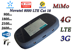 4G+3G WiFi роутер Novatel Verizon MiFi 8000 LTE Cat 18 до 1.2 Гб/сек (4400mAh)(KS,VD,Life) (Inseego 8000L) Укр