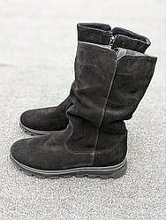 STTOPA зима. Висота 29 см. Розміри 42,43. Чоботи великих розмірів шкіряні. 273-4045 Чорні