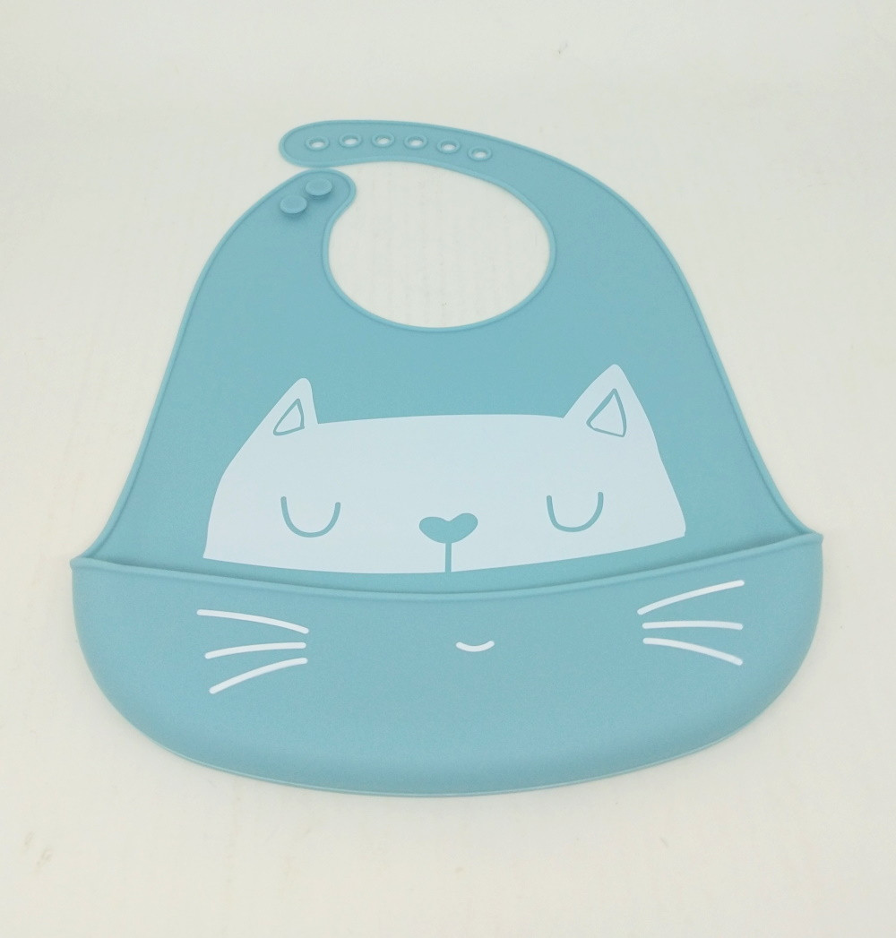 Слюнявчик силіконовий Котик, AKUKU, SK08