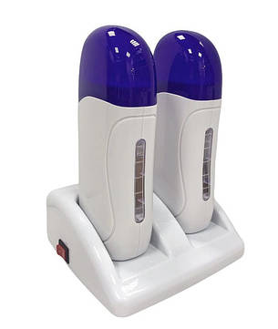 Воскоплав двокасетний Globalstar Depilatory Double Wax Heater WW-1031 2в1 з підставкою для депіляції волосся, фото 1