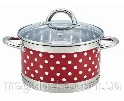 Каструля з кришкою 3.6 л, Ø 20 см Bohmann BH 0127-20 red - MegaLavka, фото 1