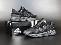 Кроссовки мужские Adidas Ozweego черные, Адидас Озвиго текстильные код SD-11484