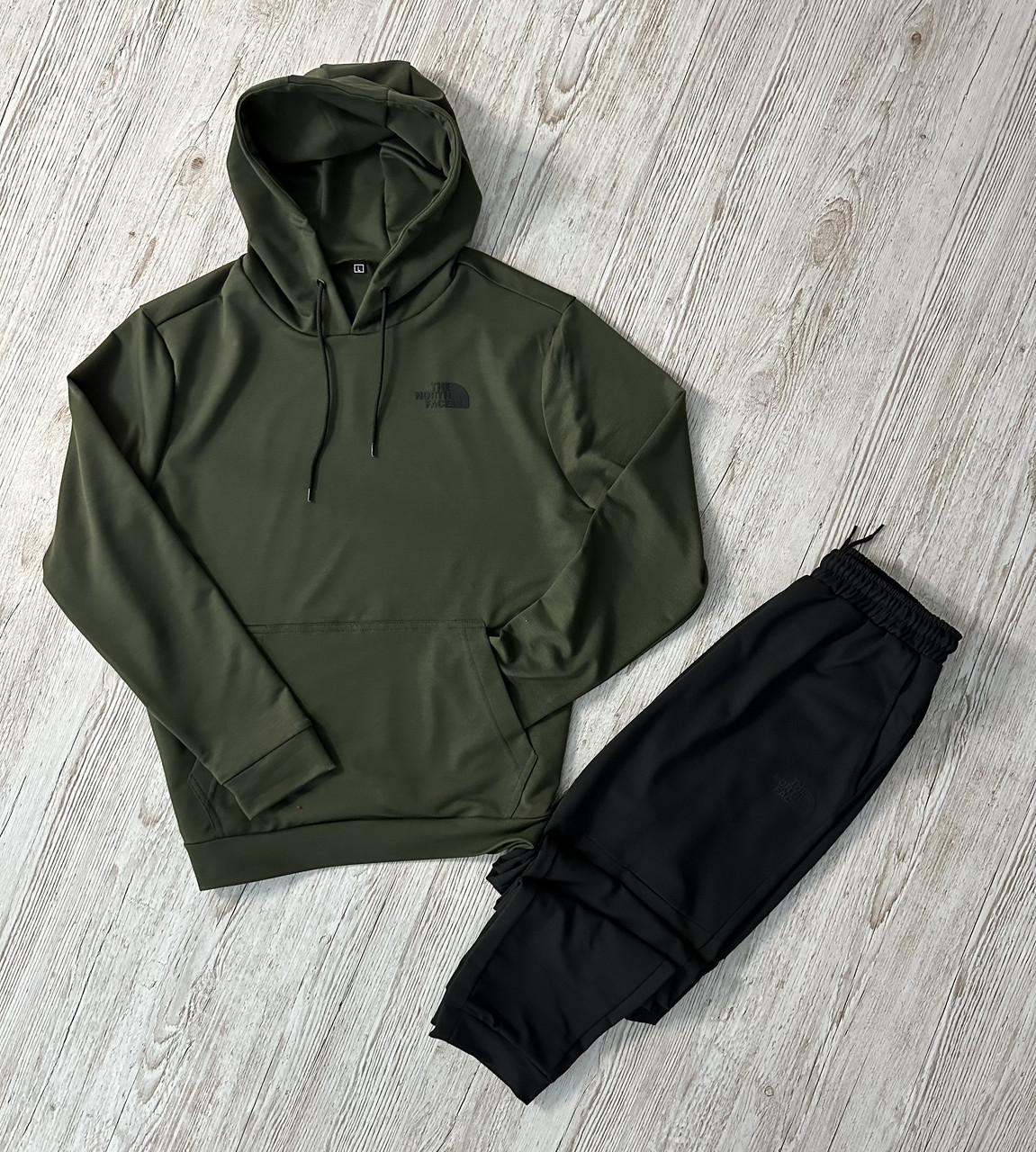 Чоловічий спортивний костюм The North Face весняний осінній хакі набір весна осінь худі штани Тнф, фото 1