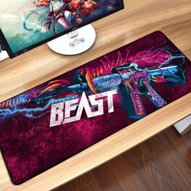 Геймерский Коврик для Компьютерной Мыши и Клавиатуры Hyper Beast ...