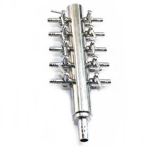 Розподільник повітря SunSun на 10 виходів (вихід 4 мм, підключення 10 мм), нерж. сталь для ставка, водойми, озера, узв